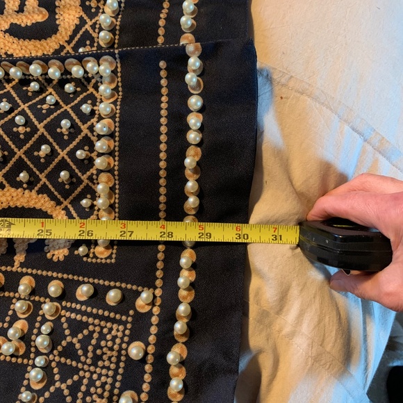 French Beaded Decor Mid Length Blazer Jacket - Picture 13 of 14